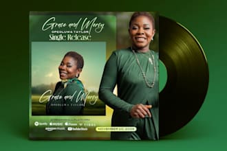 create gospel album cover, cd cover  and church flyer