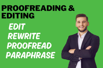 do urgent essay writing, copyedit, paraphrase,line edit and rewrite your content