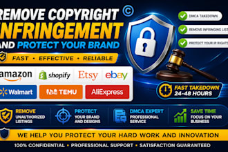 dmca takedown for copyright shopify amazon etsy ebay walmart  aliexpress