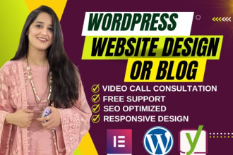 do clean and modern wordpress website design development and landing page