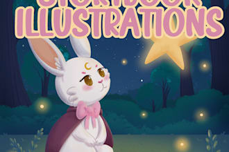 draw magical and whimsical childrens book illustrations
