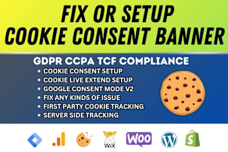 setup gdpr or ccpa cookies consent banner mode v2 for your website