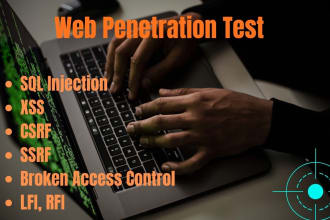 do penetration testing on website with detailed report