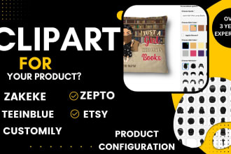 create premium clipart for your customily, teeinblue, and zepto customization