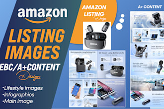 do main image, amazon listing  and a plus content design