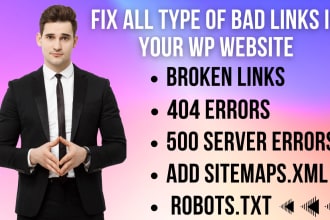 identify broken links, 404 errors, all bad links and remove