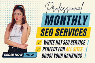 do organic white hat ongoing monthly seo services for ranking on google 1st page