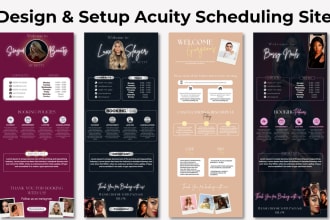 design and setup your acuity scheduling site