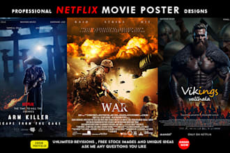 design high quality of netflix or amazon prime movie poster for you