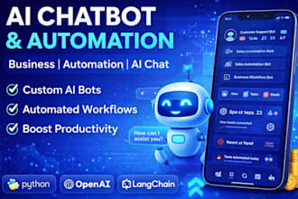 build ai chatbot or automation app for your business