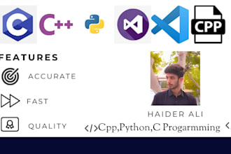 do cpp, python and c programming tasks and projects