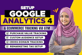 setup ga4 ecommerce tracking, google analytics 4,  via GTM ads conversion goals