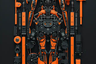 draw complete mecha concept arts