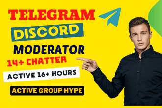 be telegram community manager with 14 chatters in crypto community