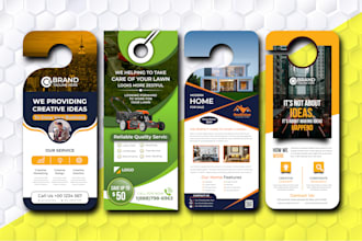 do best professional door hanger design in 12 hrs