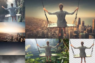 do adobe photoshop editing, retouching and crop image