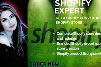 build shopify dropshipping store setup shopify website design shopify redesign