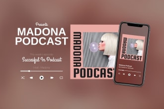 design a professional podcast cover art and logo