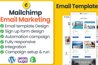 do mailchimp email template design, email marketing and email automation