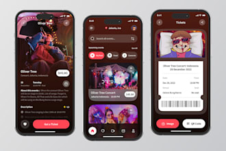 build event booking app, hotel booking app, ticket booking app