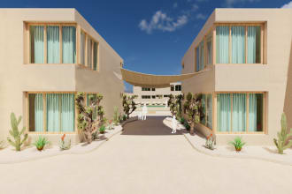 render your 3d buildings in lumion and draw your 2d plans