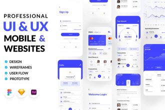 do UI UX design, website, dashboard, mobile app UI UX design