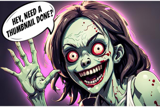 create impressive horror animated youtube thumbnails