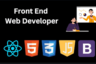 be your front end web developer, html css, react, javascript