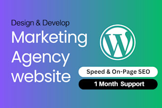 create wordpress digital marketing agency website or digital marketing website