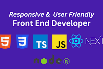 develop a responsive static landing page for your website