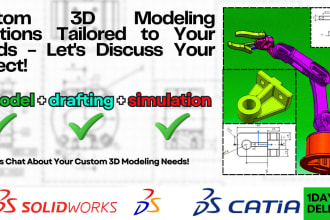 do 3d cad modeling , 2d drawing and simulation in catia, solidworks, autocad