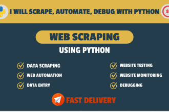 scrape, automate, debug, data entry with python