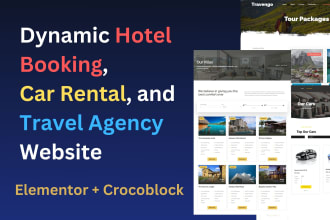 build dynamic hotel booking, car rental, travel agency website with crocoblock