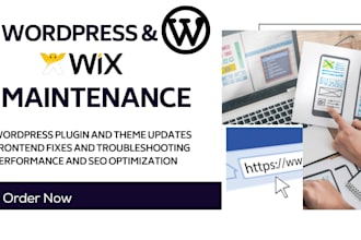 provide top notch wix and wordpress website maintenance