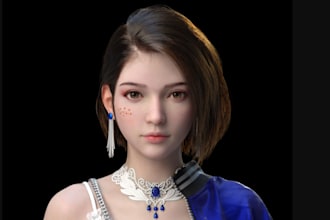 do realistic meta human character model, 3d head, daz 3d unreal engine game