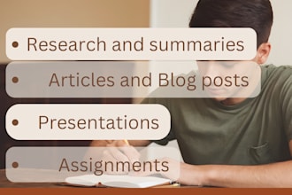 make assignments and presentations in chemistry and biology