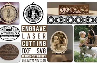 convert image to dxf, svg file for cnc laser cutting, engraving
