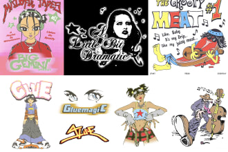 do y2k graphic, grunge, early 2000 rave flyers