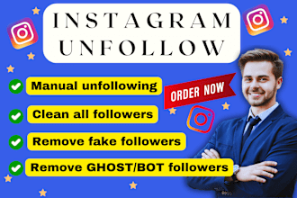 clean fake instagram followers and unfollow your followings