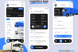 develop a logistic app, transportation app, fleet management app, courier app