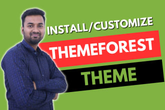 install and customize themeforest theme