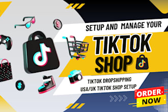 set up tiktok shop, tik tok dropshipping shop facebook shop instagram shop