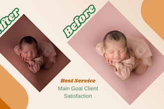 do newborn, maternity and family photo retouching