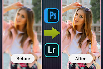photoshop retouching, enhance, blurry photos