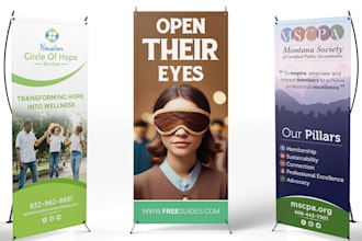 design trade show retractable, roll up, pull up banner for your business