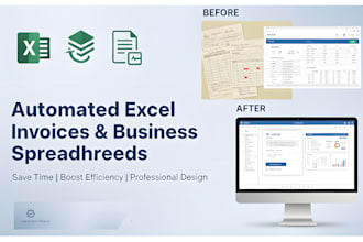 design an automated excel invoice and professional business spreadsheet