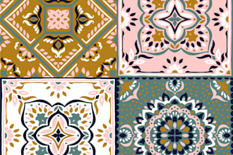 provide the best seamless repeat pattern design for print fabric, textile design