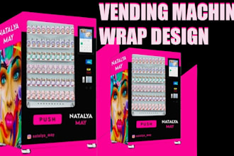 do all  beauty product vending machine wrap design