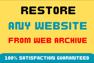 restore the website from the wayback machine using archivarix
