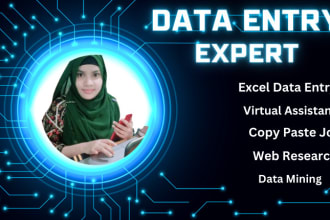 be your virtual assistant for data entry and convert PDF to word and excel